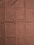 Crape fancy saree brown color allover prints & contrast border with printed pallu and attached plain blouse