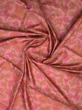 Crape fancy saree light pink color allover prints & contrast border with printed pallu and attached plain blouse