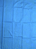 Crape fancy saree sky blue color allover prints & contrast border with printed pallu and attached plain blouse