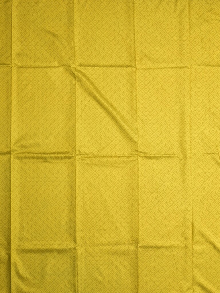 Crape fancy saree yellow color allover prints & contrast border with printed pallu and attached plain blouse