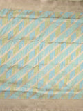 Banaras pattu saree pastel blue color allover zari weaves & zari border with rich pallu and attached plain blouse