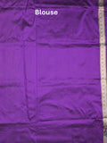 Banaras pattu saree violet color allover zari weaves & zari border with rich pallu and attached plain blouse