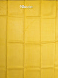 chanderi printed fancy saree for women | lemon yellow | zari border | party wear