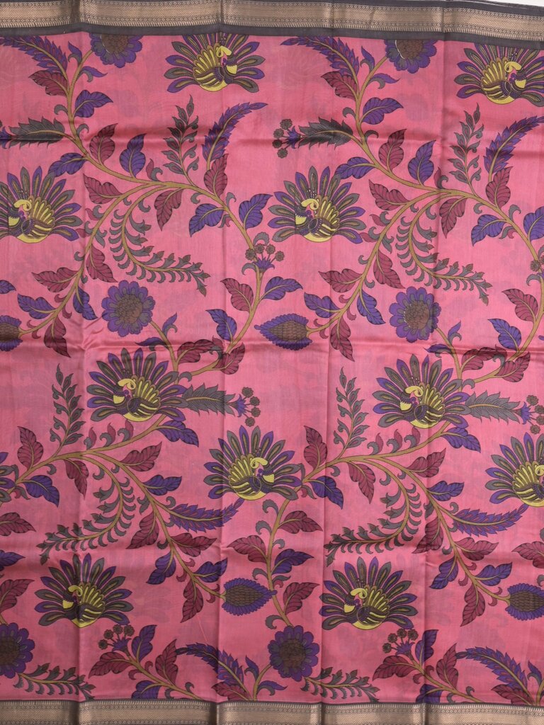 chanderi printed fancy saree for women | lemon yellow | zari border | party wear