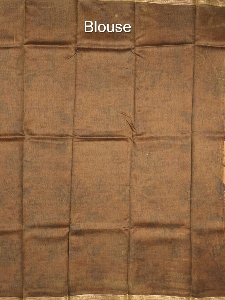 chanderi printed fancy saree for women | lemon yellow | zari border | party wear