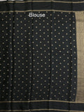 Dupion fancy saree for women | black | zari border | party wear