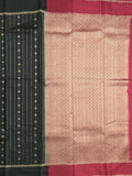 Dupion fancy saree for women | black | zari border | party wear