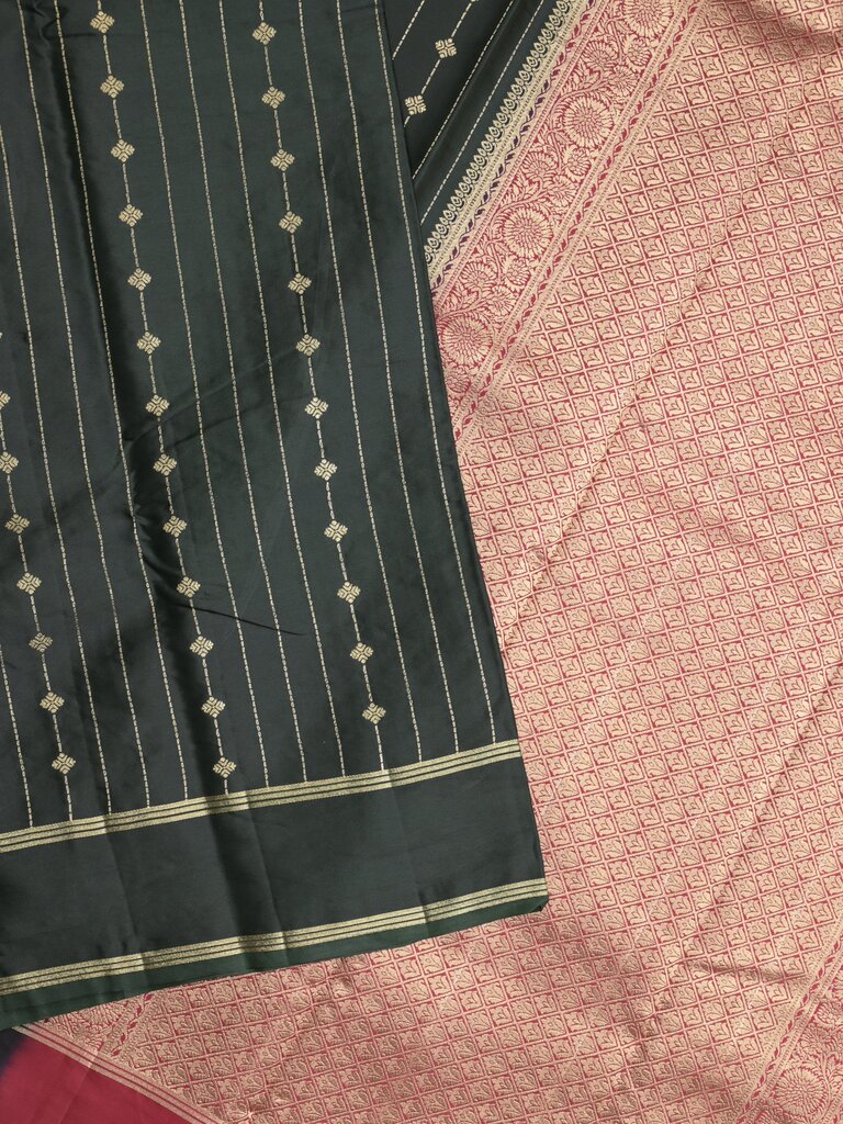 Dupion fancy saree for women | black | zari border | party wear