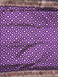 Banaras pattu saree violet color allover zari weaves & zari border with rich pallu and attached plain blouse