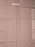 Banaras tissue pattu saree beige color allover zari weaves & zari border with rich pallu and attached plain blouse