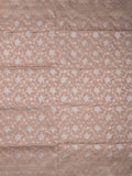 Banaras tissue pattu saree beige color allover zari weaves & zari border with rich pallu and attached plain blouse