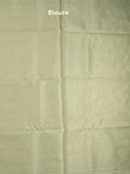 Chanderi fancy saree in light green color allover weaves & zari border with brocade pallu and brocade blouse