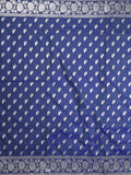 Banaras pattu saree in royal blue color allover zari motifs & zari border with brocade pallu and brocade blouse