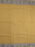 Tussar fancy saree for women | light yellow | plain | printed border