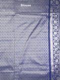 Banaras pattu saree in royal blue color allover zari motifs & zari border with brocade pallu and brocade blouse