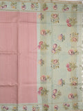 Tussar fancy saree for women | light yellow | plain | printed border