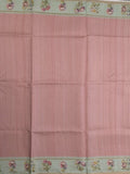 Tussar fancy saree for women | light yellow | plain | printed border