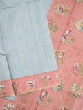 Tussar fancy saree for women | light yellow | plain | printed border