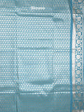 Banaras pattu saree in sky blue color allover zari motifs & zari border with brocade pallu and brocade blouse