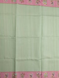 Tussar fancy saree for women | light yellow | plain | printed border