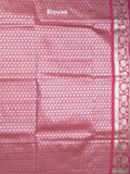Banaras pattu saree in dark pink color allover zari motifs & zari border with brocade pallu and brocade blouse
