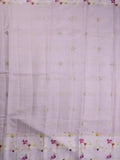 Kota fancy sarees in pastel purple color allover zari motifs with printed border and printed blouse