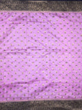 Banaras fancy saree light purple color allover zari motifs & zari border with rich pallu and attached blouse