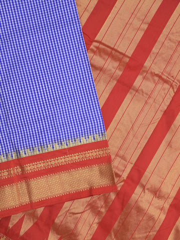 Narayanpet pattu saree for women | blue | zari border | party wear