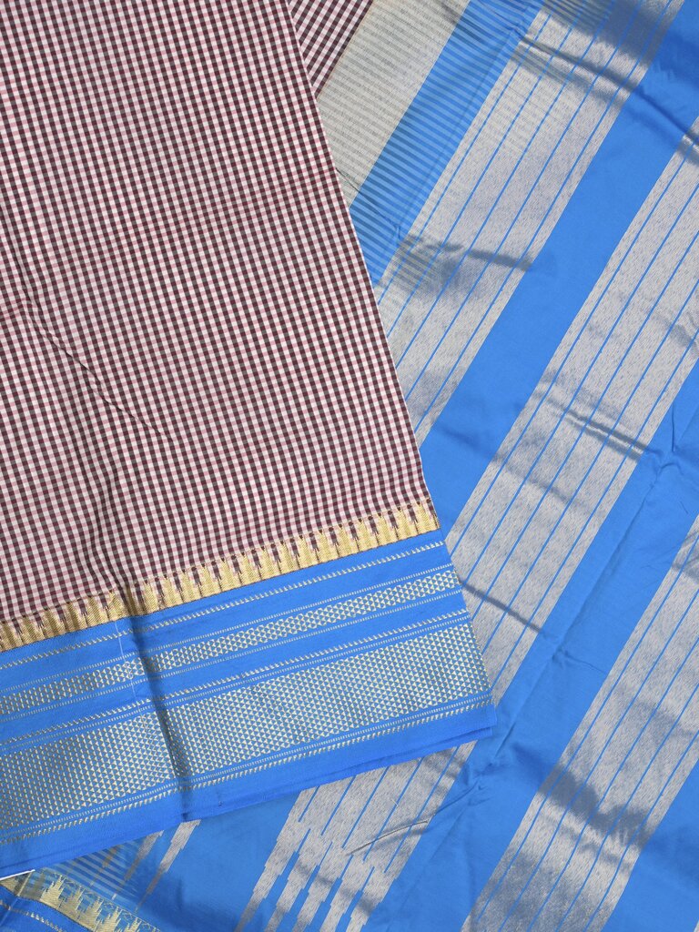 Narayanpet pattu saree for women | blue | zari border | party wear