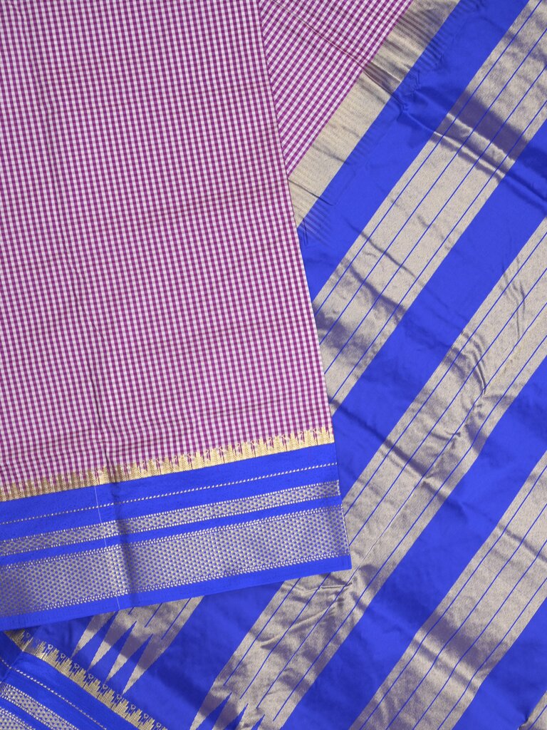 Narayanpet pattu saree for women | blue | zari border | party wear