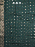 Banaras fancy saree baby pink color allover zari motifs & zari border with rich pallu and attached blouse