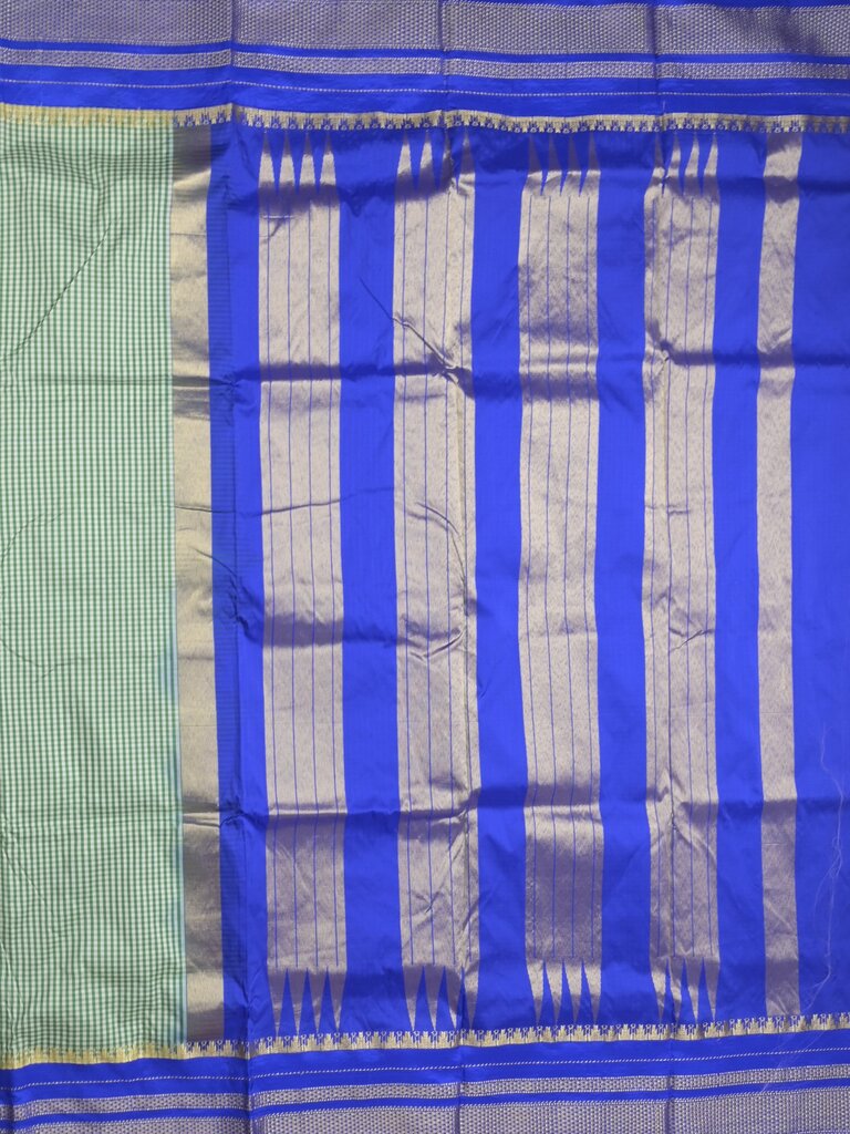 Narayanpet pattu saree for women | blue | zari border | party wear