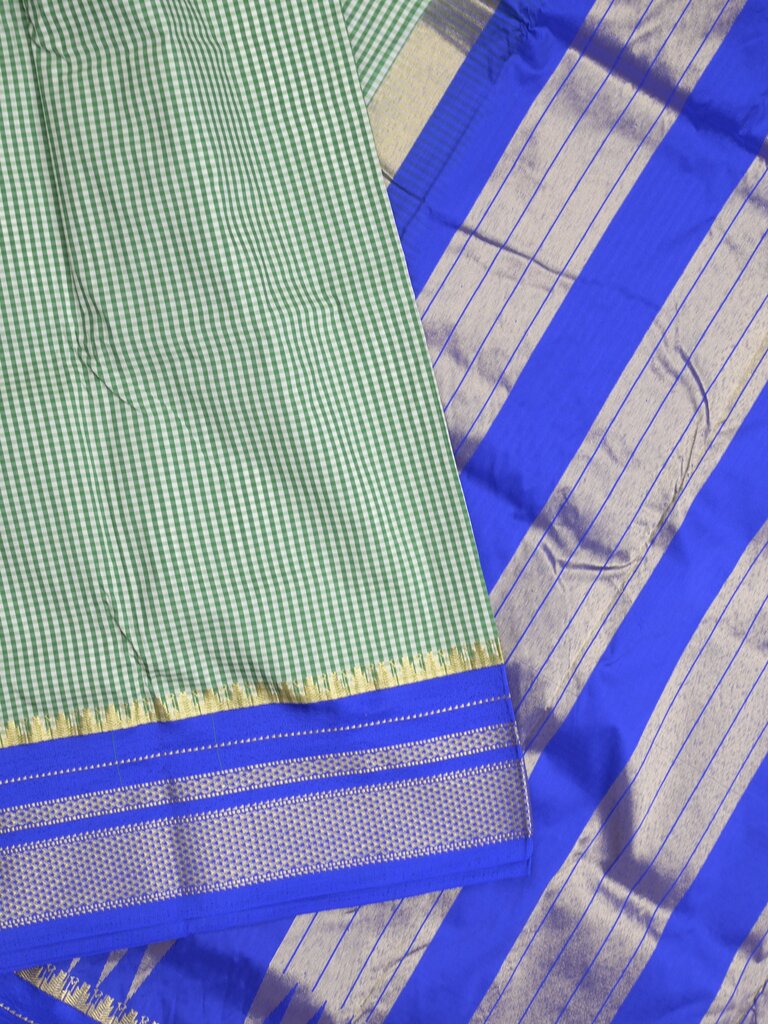 Narayanpet pattu saree for women | blue | zari border | party wear