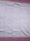 Banaras fancy saree pastel blue color allover zari motifs & zari border with rich pallu and attached blouse