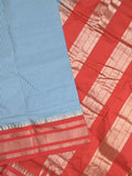 Narayanpet pattu saree for women | blue | zari border | party wear