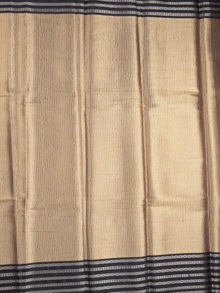 Tissue fancy saree cream color allover weaves & contrast border with self pallu and attached blouse