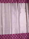 Tissue fancy saree pastel purple color allover weaves & contrast border with self pallu and attached blouse