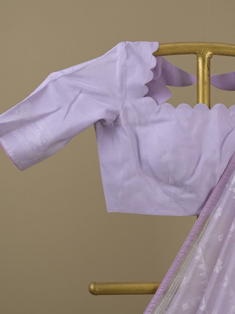 Rocket saree Organza saree in Pastel purple