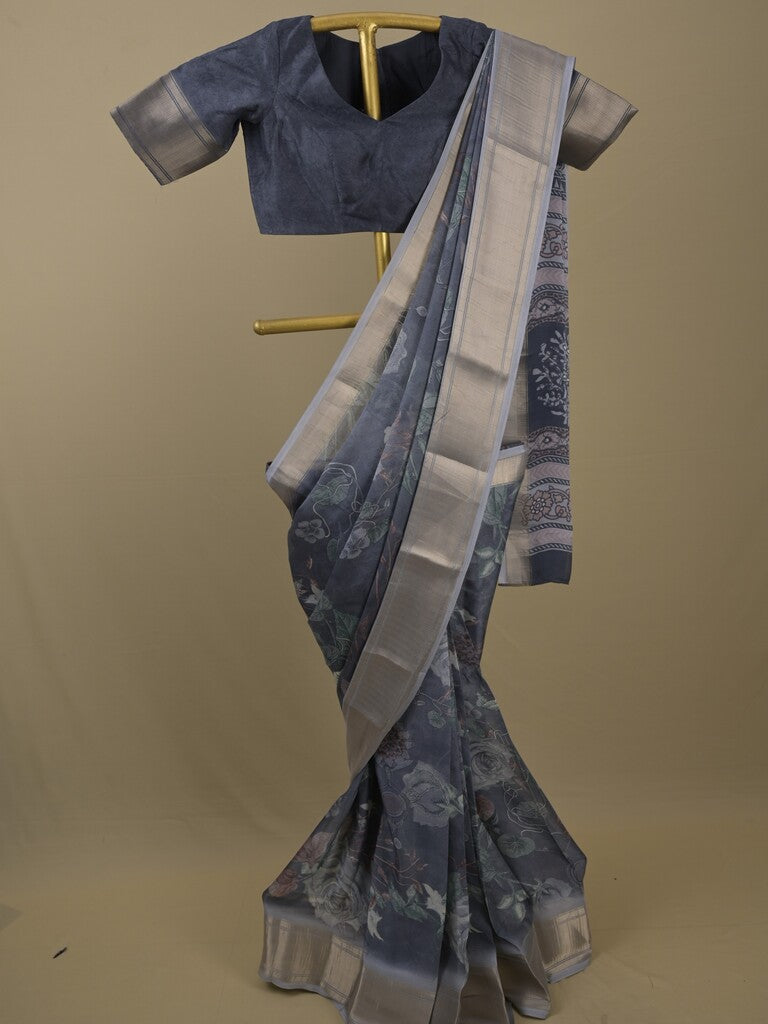 Rocket saree Tussar saree in grey color