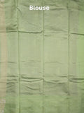Raw mango fancy saree wine color allover zari motifs & zari border with zari pallu and contrast blouse