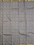 Maheshwari fancy saree snuff color allover prints & small zari border and printed pallu and plain blouse