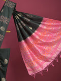 Dupion fancy saree for women | rust orange | allover weaves | party wear
