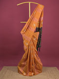 Dupion fancy saree for women | rust orange | allover weaves | party wear