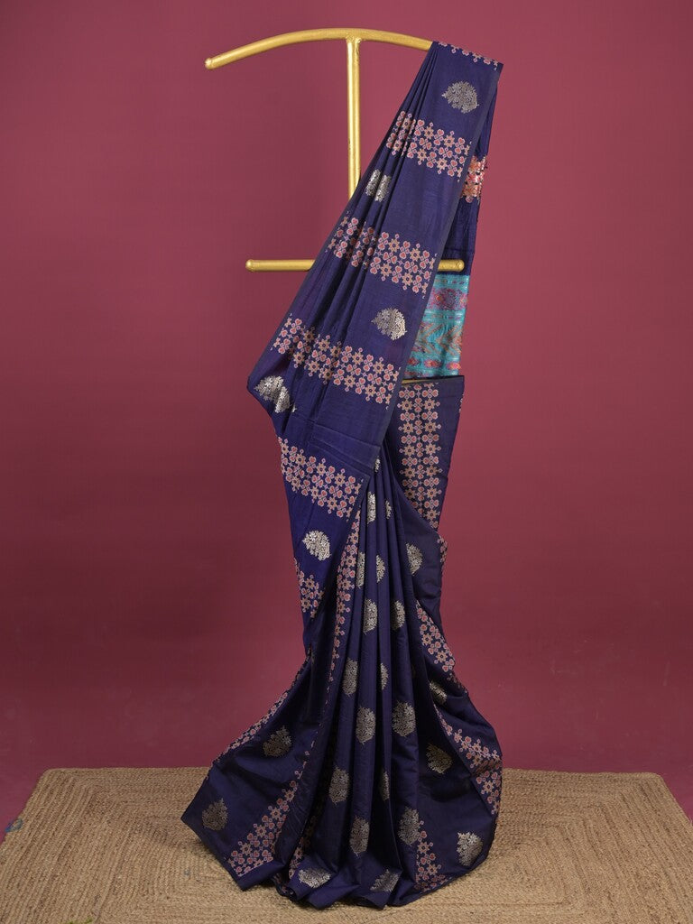 Dupion fancy saree for women | rust orange | allover weaves | party wear