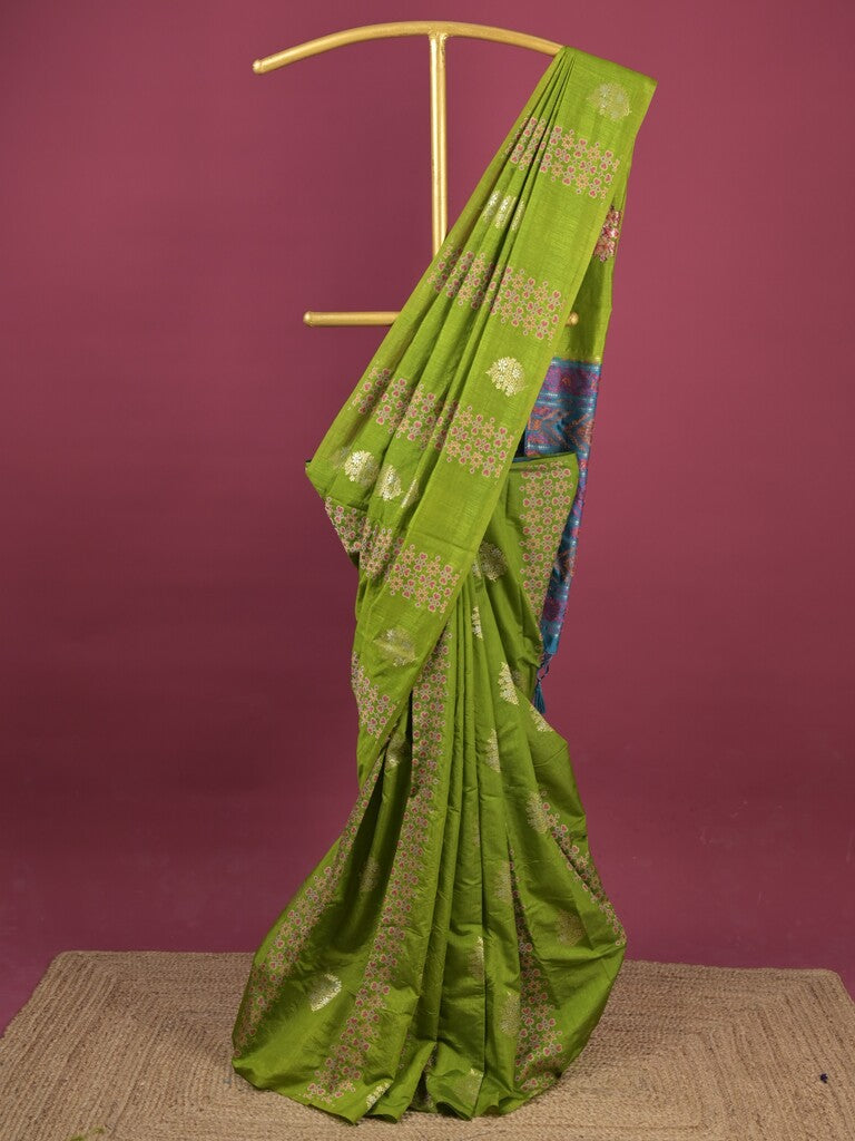 Dupion fancy saree for women | rust orange | allover weaves | party wear
