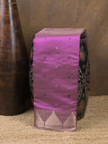 Dupion fancy saree purple color allover zari motifs & zari border with zari pallu and running blouse