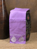 Dupion fancy saree light purple color allover zari motifs & zari border with zari pallu and contrast blouse