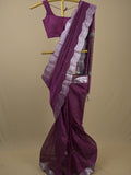Rocket saree Chanderi saree in navy wine color
