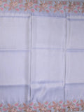 Dola tissue fancy sarees light lavender color allover plain & embroidery border with printed pallu and printed blouse