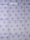 Dola tissue fancy sarees light lavender color allover plain & embroidery border with printed pallu and printed blouse